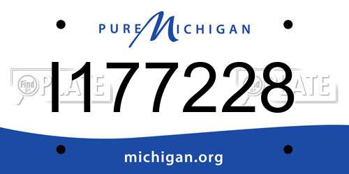 I177228 Michigan License Plate