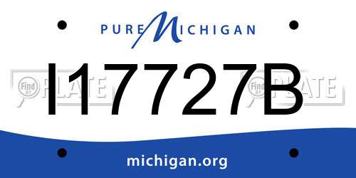 I17727B Michigan License Plate