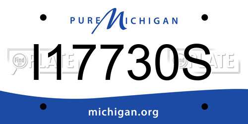 I17730S Michigan License Plate