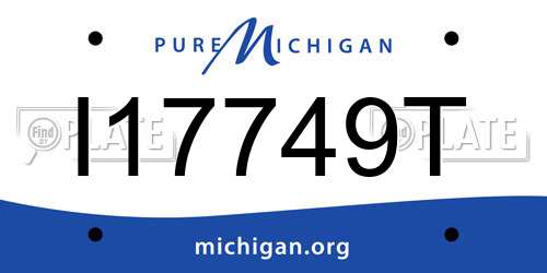I17749T Michigan License Plate