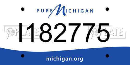 I182775 Michigan License Plate