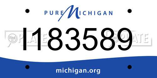I183589 Michigan License Plate