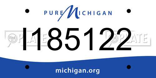 I185122 Michigan License Plate