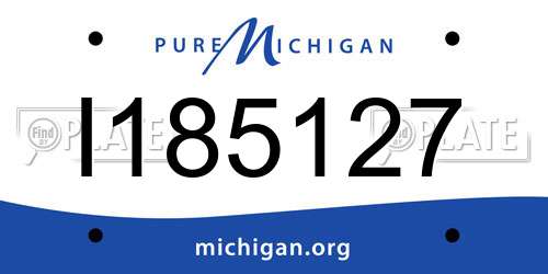 I185127 Michigan License Plate