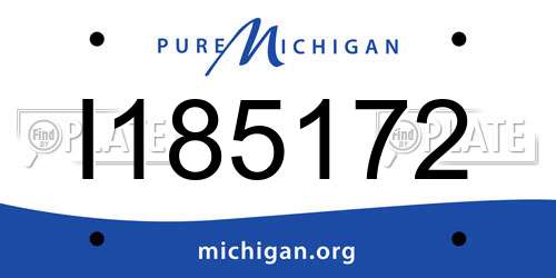 I185172 Michigan License Plate