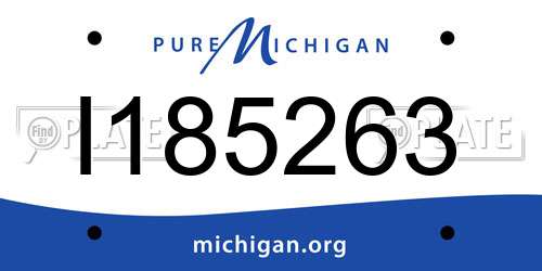 I185263 Michigan License Plate