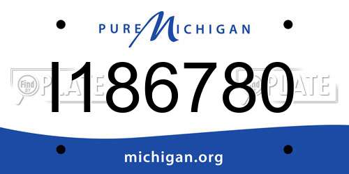 I186780 Michigan License Plate