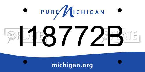I18772B Michigan License Plate