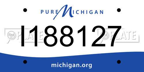 I188127 Michigan License Plate
