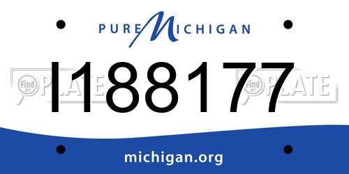 I188177 Michigan License Plate