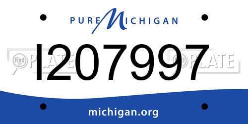 I207997 Michigan License Plate