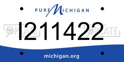 I211422 Michigan License Plate