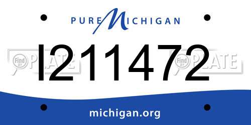 I211472 Michigan License Plate