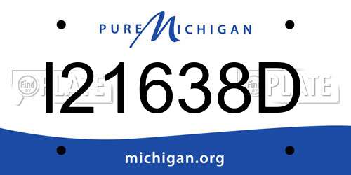 I21638D Michigan License Plate