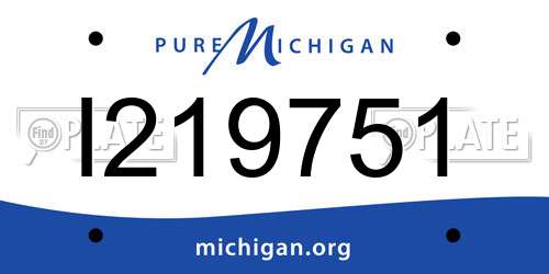 I219751 Michigan License Plate