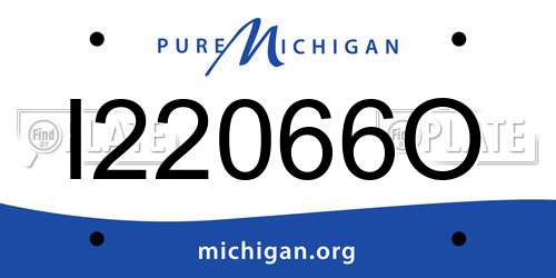 I22066O Michigan License Plate