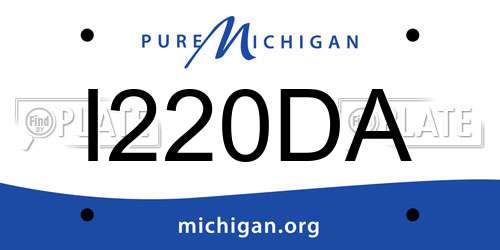 I220DA Michigan License Plate
