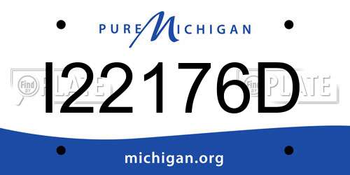 I22176D Michigan License Plate