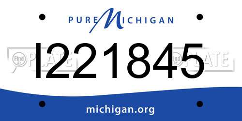 I221845 Michigan License Plate