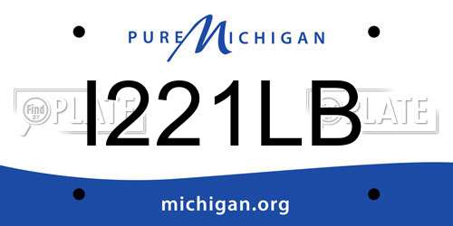I221LB Michigan License Plate