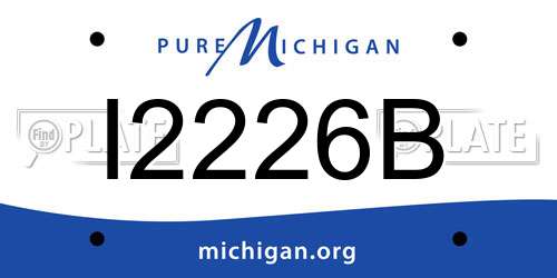 I2226B Michigan License Plate