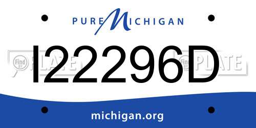 I22296D Michigan License Plate