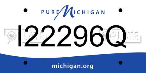I22296Q Michigan License Plate