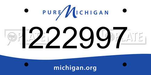 I222997 Michigan License Plate