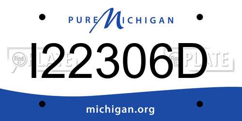 I22306D Michigan License Plate