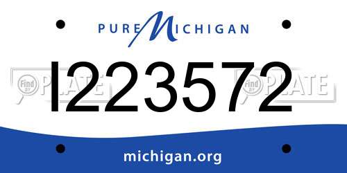 I223572 Michigan License Plate