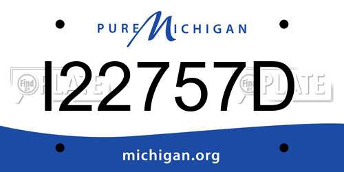 I22757D Michigan License Plate