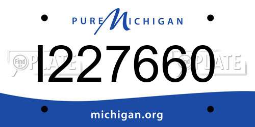 I227660 Michigan License Plate