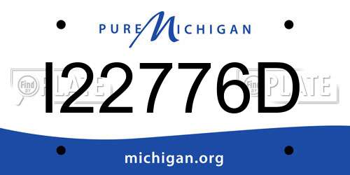 I22776D Michigan License Plate