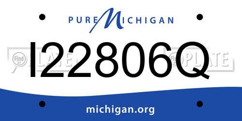I22806Q Michigan License Plate