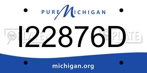 I22876D Michigan License Plate