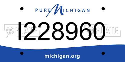 I228960 Michigan License Plate