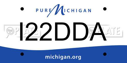 I22DDA Michigan License Plate