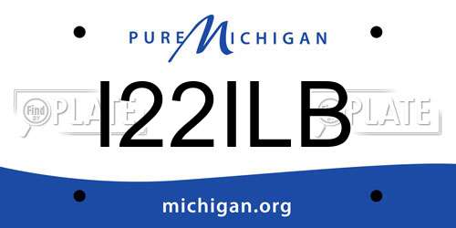 I22ILB Michigan License Plate