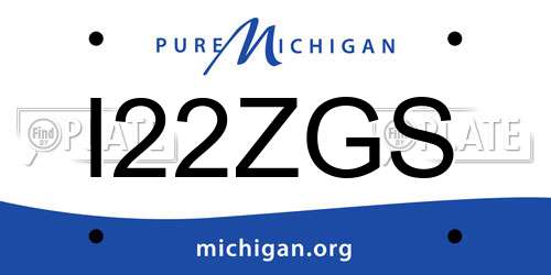 I22ZGS Michigan License Plate