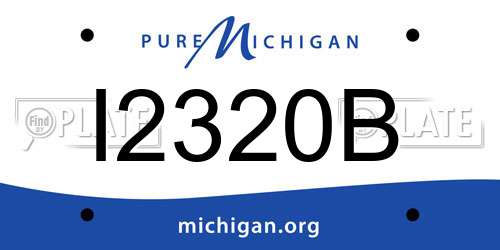 I2320B Michigan License Plate
