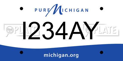 I234AY Michigan License Plate