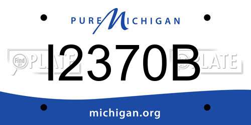 I2370B Michigan License Plate