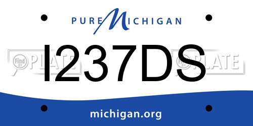 I237DS Michigan License Plate