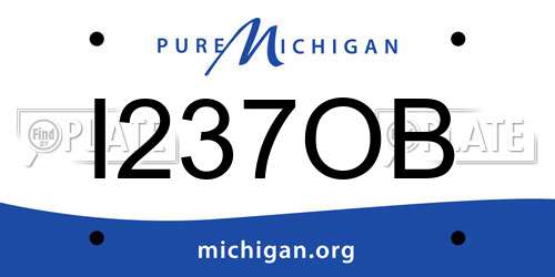 I237OB Michigan License Plate