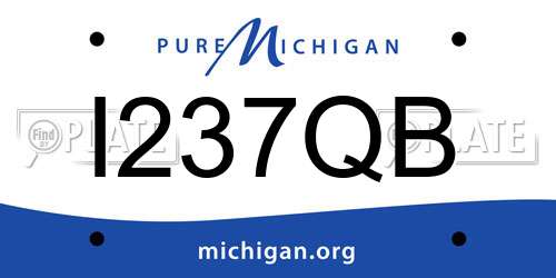 I237QB Michigan License Plate