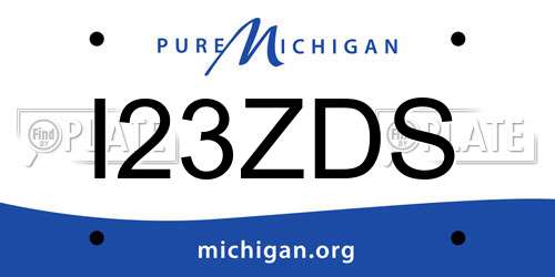 I23ZDS Michigan License Plate