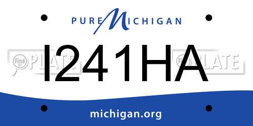 I241HA Michigan License Plate
