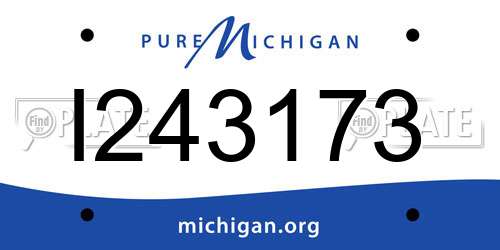 I243173 Michigan License Plate