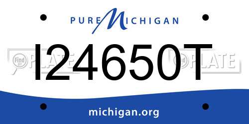 I24650T Michigan License Plate
