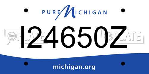 I24650Z Michigan License Plate